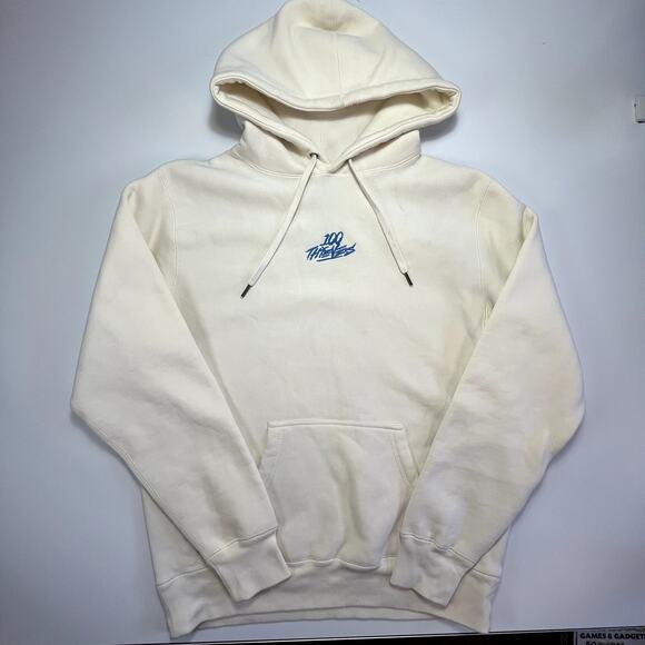 100‎ Thieves Small Embroidered No Camping Szn 2020 White Bone Pullover Hoodie - Picture 16 of 16
